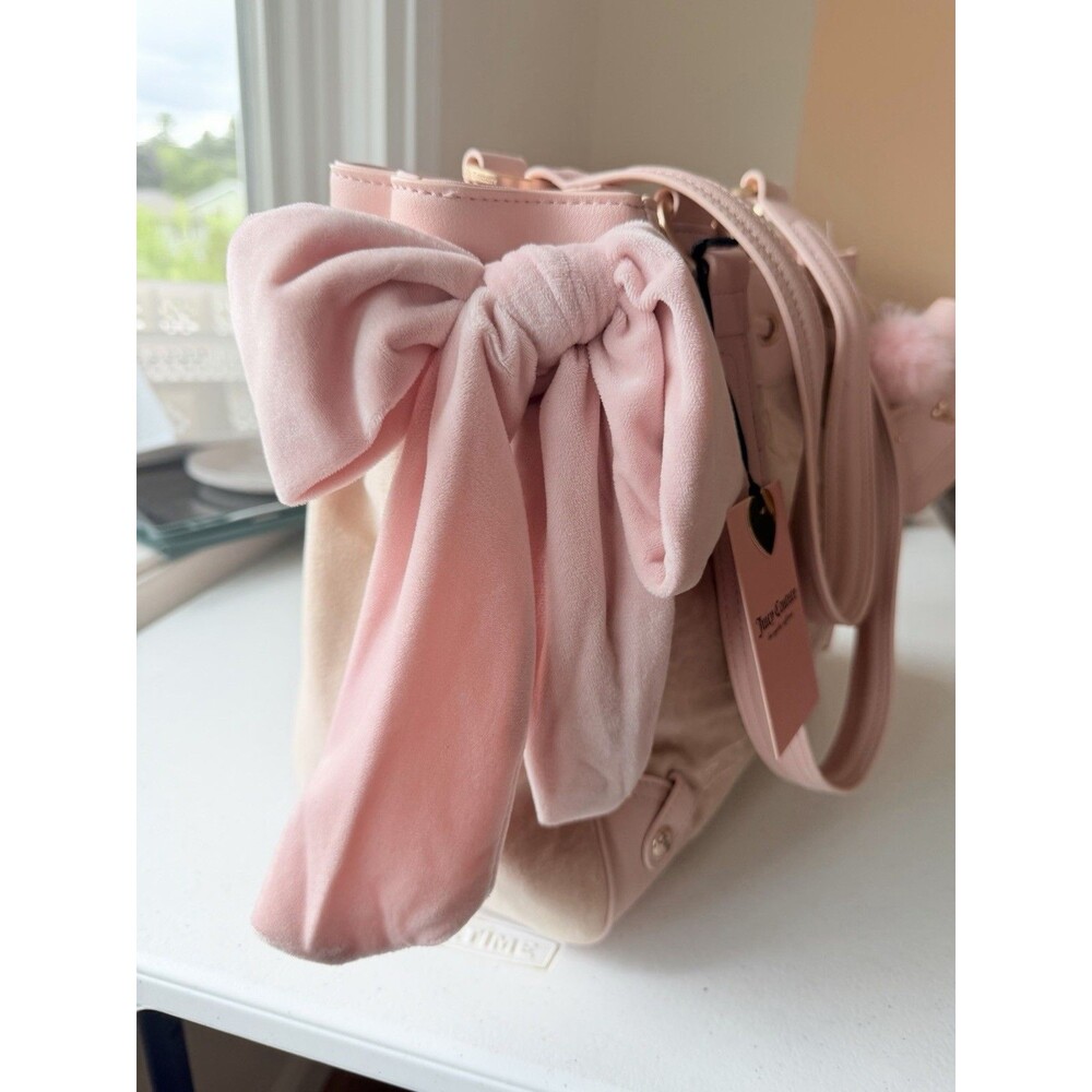 Juicy Couture New Love Chapter Tote daydreamer Bag Purse Buff Beige Tan NWT - Picture 7 of 8